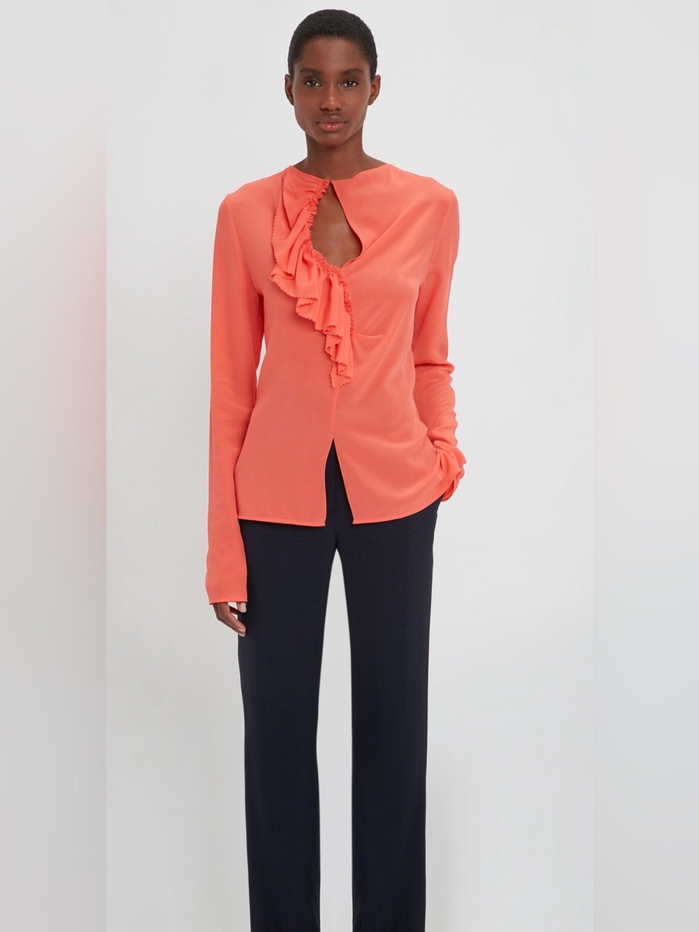 NWT VICTORIA BECKHAM ROMANTIC RUFFLE BLOUSE